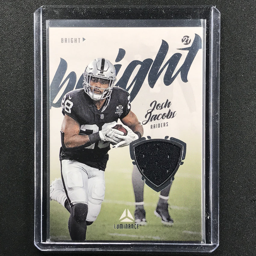 2021 Luminance Josh Jacobs Bright Beginnings Relics Jersey No Jj