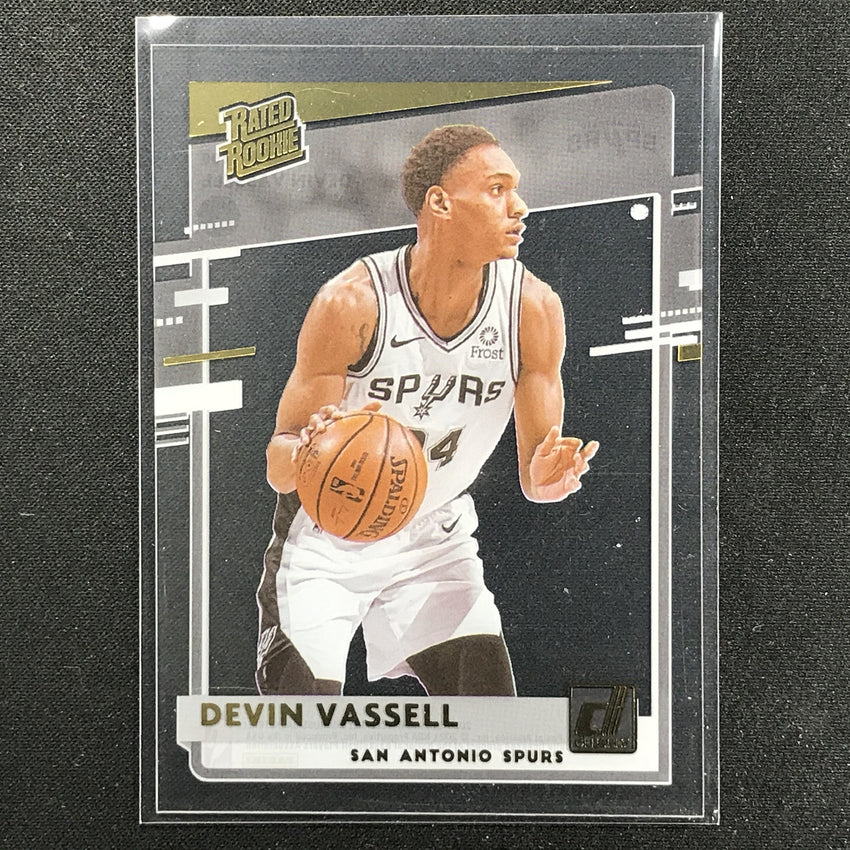 2020-21 Clearly Donruss Devin Vassell Rated Rookie Gold No 100