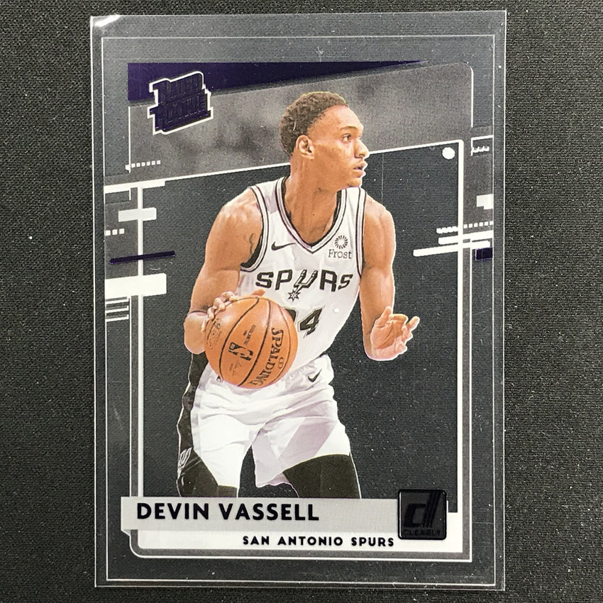 2020-21 Clearly Donruss Devin Vassell Rated Rookie Purple No 100