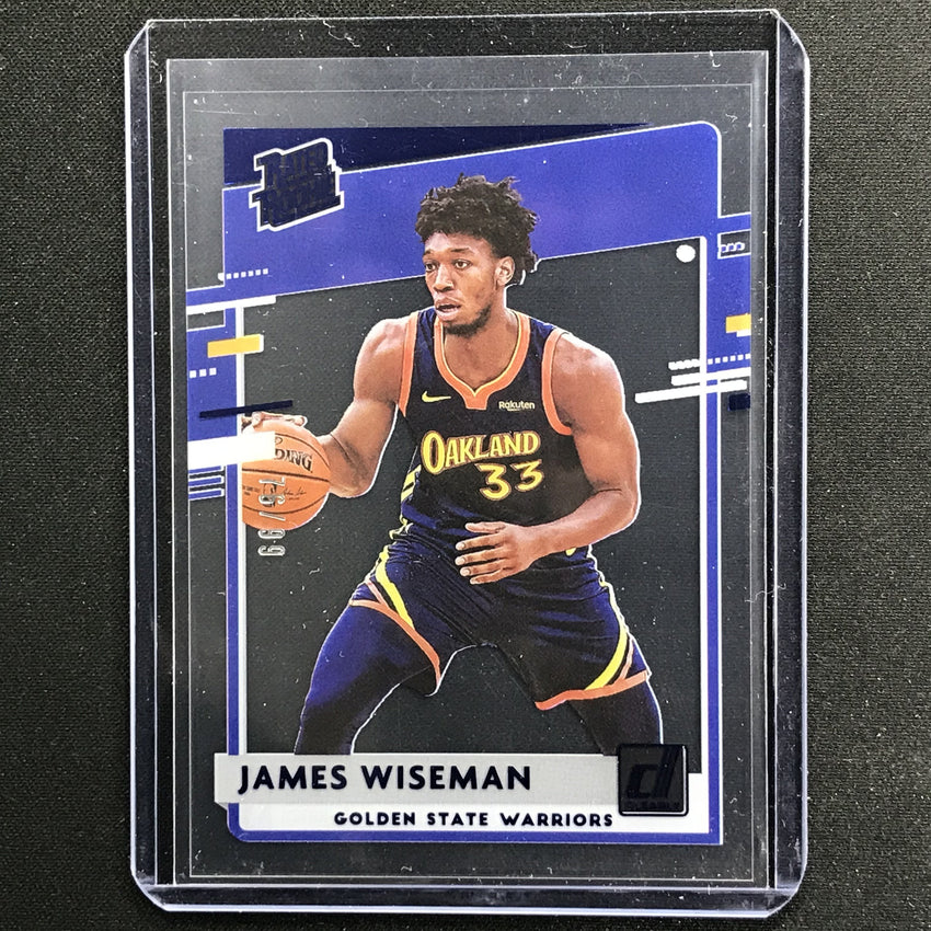 2020-21 Clearly Donruss James Wiseman Rated Rookie Blue 76/99