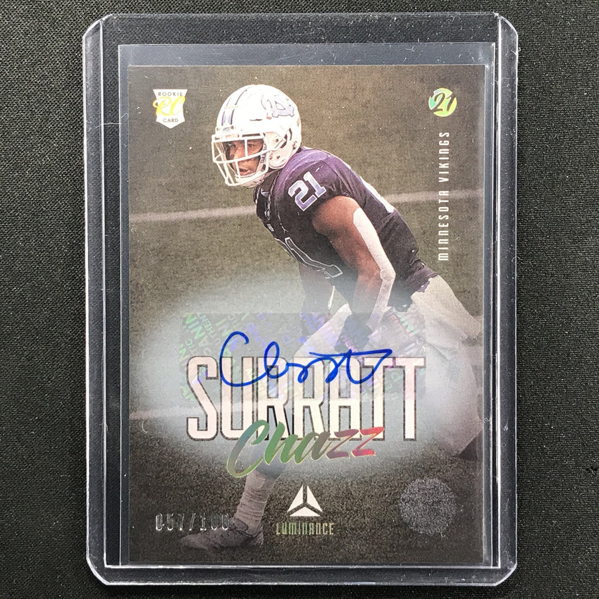 2021 Luminance Chazz Surratt Rookie Auto Gold 57/100