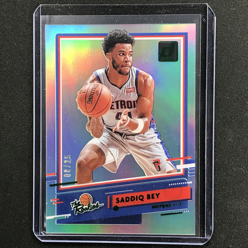2020-21 Clearly Donruss Saddiq Bey The Rookies Green 8/25