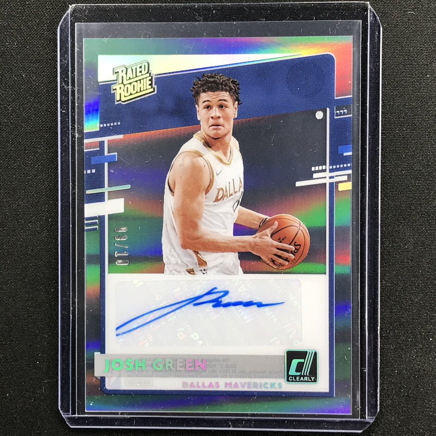 2020-21 Clearly Donruss Josh Green Rated Rookie Auto Holo Silver 9/10