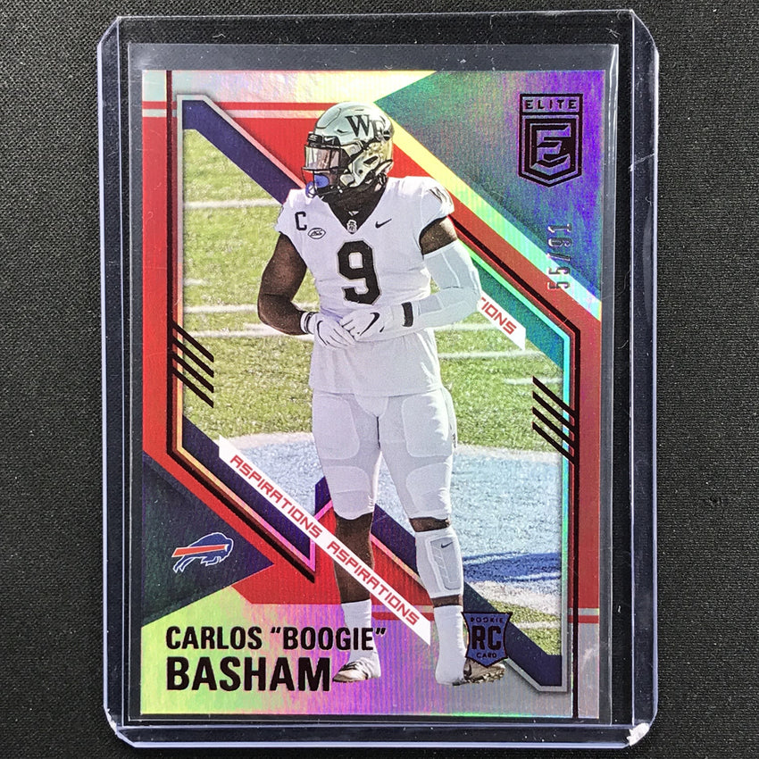 2021 Donruss Elite Carlos Boogie Basham Rookie Aspirations Red 55/91