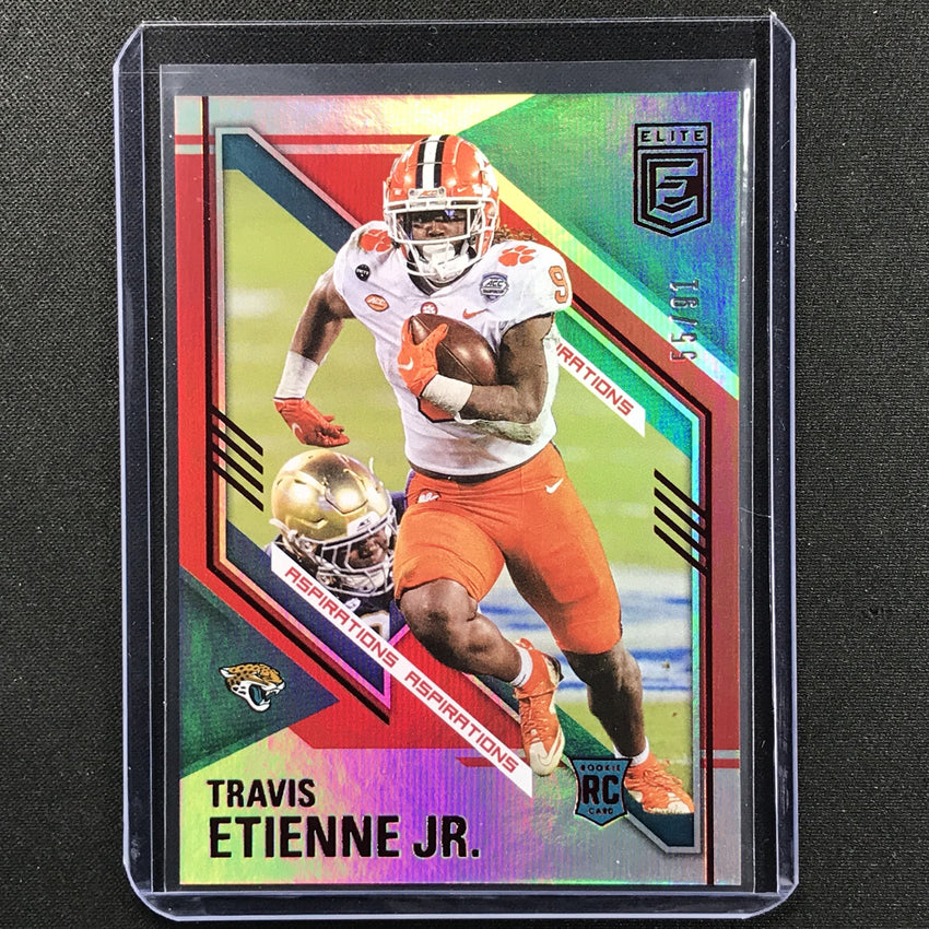 2021 Donruss Elite Travis Etienne Jr. Rookie Aspirations Red 55/91