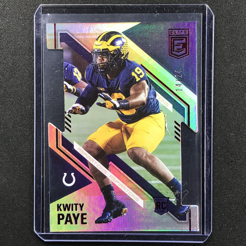 2021 Donruss Elite Kwity Paye Rookie Aspirations Die-cut Red 14/24