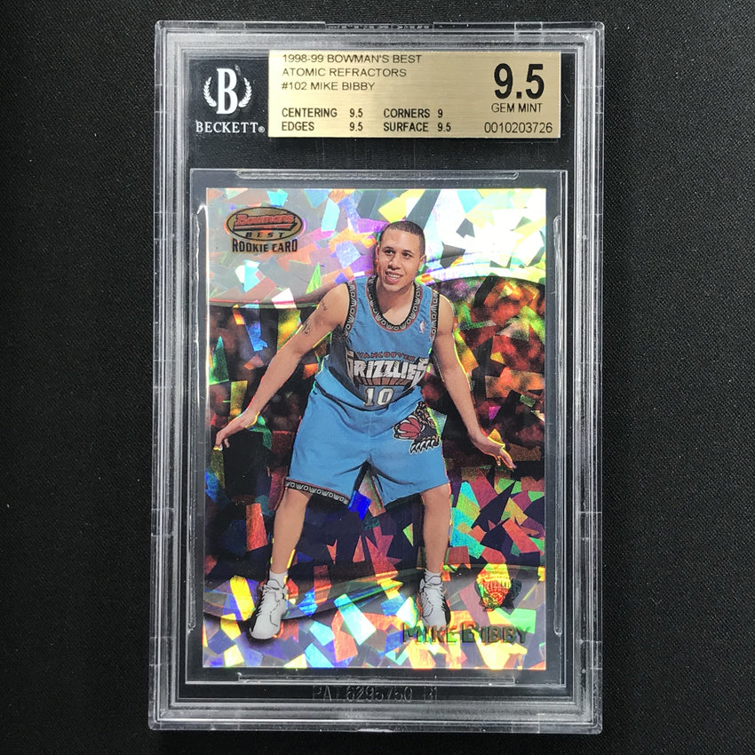 1998-89 Bowmans Best MIKE BIBBY Atomic Refractors 55/100 BGS 9.5-Cherry Collectables