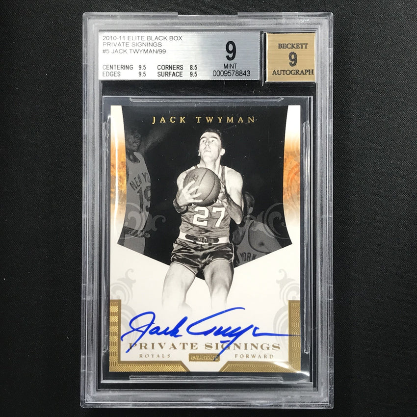 2010-11 Elite Black Box JACK TWYMAN #5 Private Signings Auto 70/99 BGS 9/9-Cherry Collectables