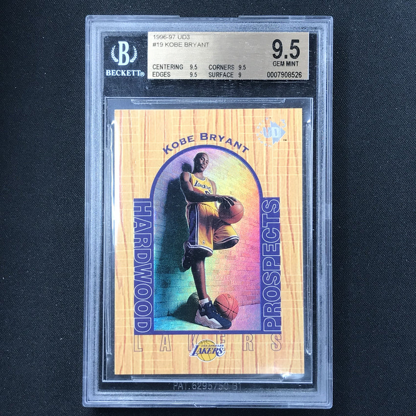 1996-97 UD3 KOBE BRYANT Hardwood Prospects BGS 9.5 #19-Cherry Collectables