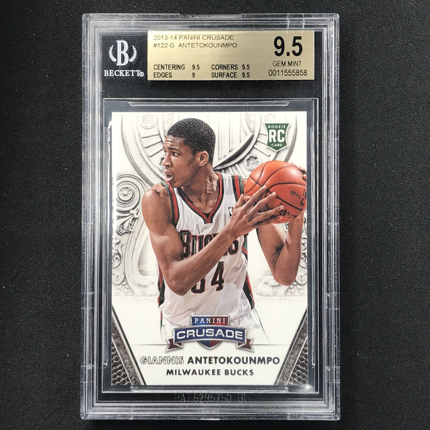2013-14 Crusade GIANNIS ANTETOKOUNMPO Rookie Card BGS 9.5 #122-Cherry Collectables