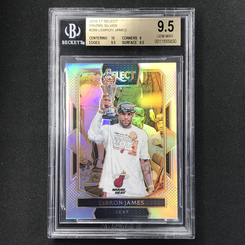 2016-17 Select LEBRON JAMES Heat Champions Silver BGS 9.5 #289-Cherry Collectables