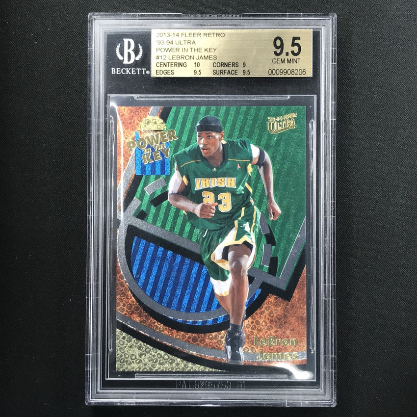 2013-14 Fleer Retro LEBRON JAMES Power In The Key BGS 9.5 #12-Cherry Collectables