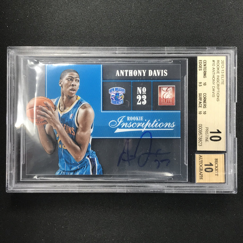 2012-13 Elite ANTHONY DAVIS Rookie Inscriptions Auto BGS 10/10 #10-Cherry Collectables