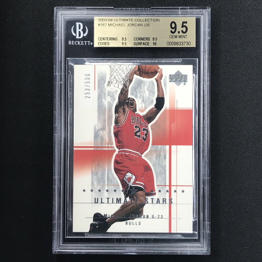 2003-04 Ultimate Collection MICHAEL JORDAN Ultimate Stars 253/500 BGS 9.5-Cherry Collectables