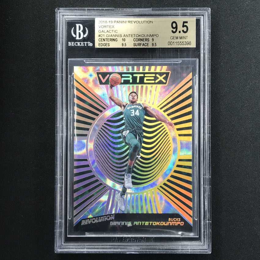 2018-19 Revolution GIANNIS ANTETOKOUNMPO Vortex Galactic BGS 9.5 #21-Cherry Collectables
