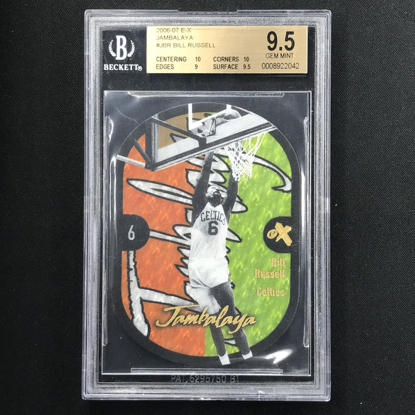 2006-07 E-X BILL RUSSELL Jambalaya Die Cut BGS 9.5 #KBR-Cherry Collectables