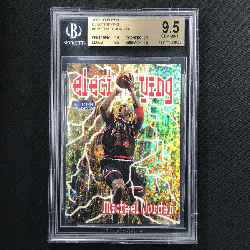 1998-99 Fleer Tradition MICHAEL JORDAN Electifying BGS 9.5 #6-Cherry Collectables