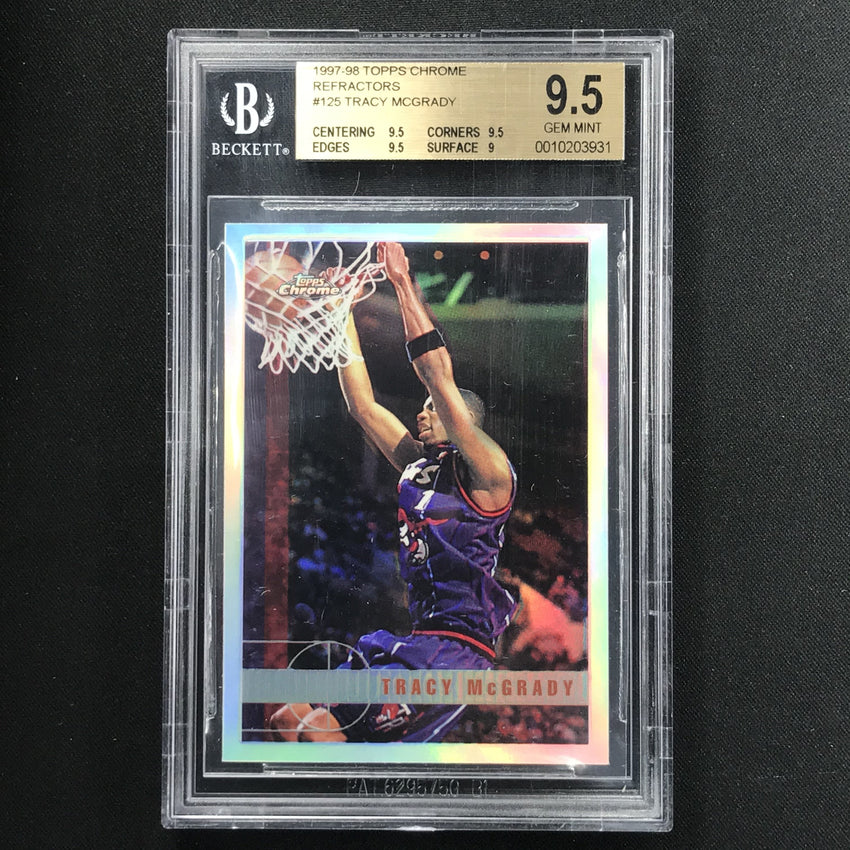 1997-98 Topps Chrome TRACY MCGRADY Refractors BGS 9.5 #125-Cherry Collectables