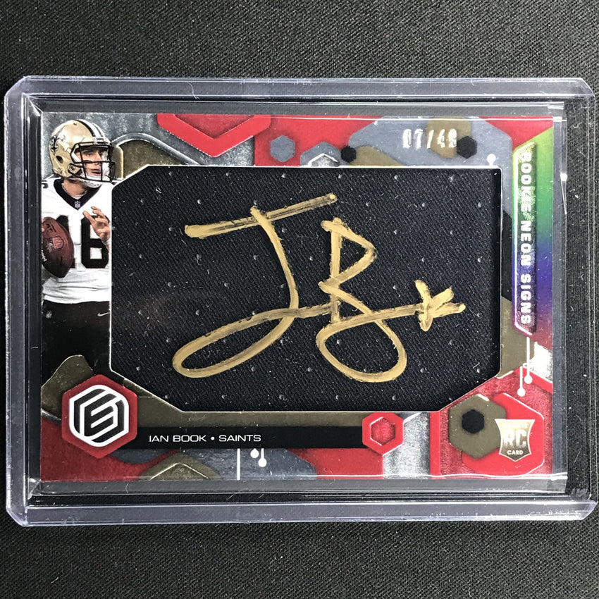 2021 Elements Ian Book Rookie Neon Material Signs Jersey Auto Red 7/50
