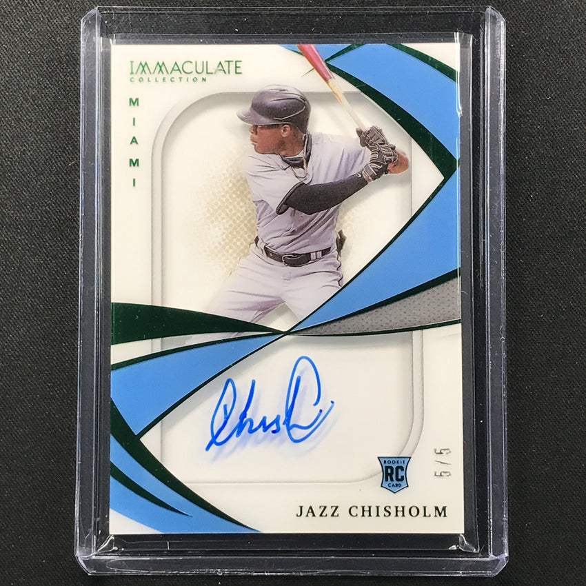 2021 Immaculate Jazz Chisholm Shadowbox Signatures Rookie Auto Green 5/5