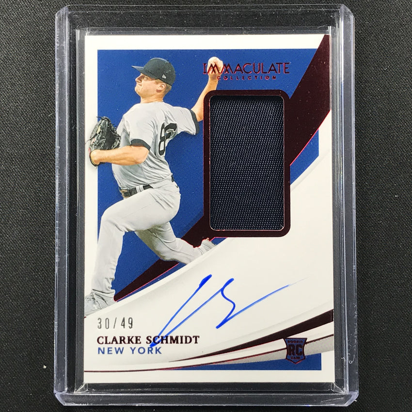 2021 Immaculate Clarke Schmidt Rookie Patch Auto Red 30/49