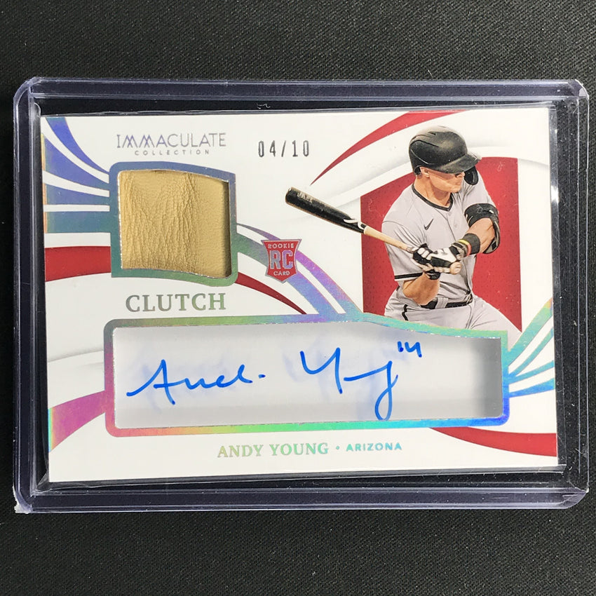 2021 Immaculate Andy Young Clearly Clutch Rookie Patch Auto Fielding Glove 4/10