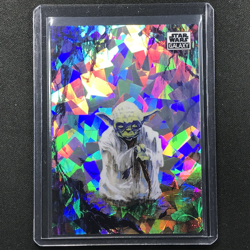 2021 Star Wars Galaxy Chrome Yoda On Dagobah Atomic 62/150