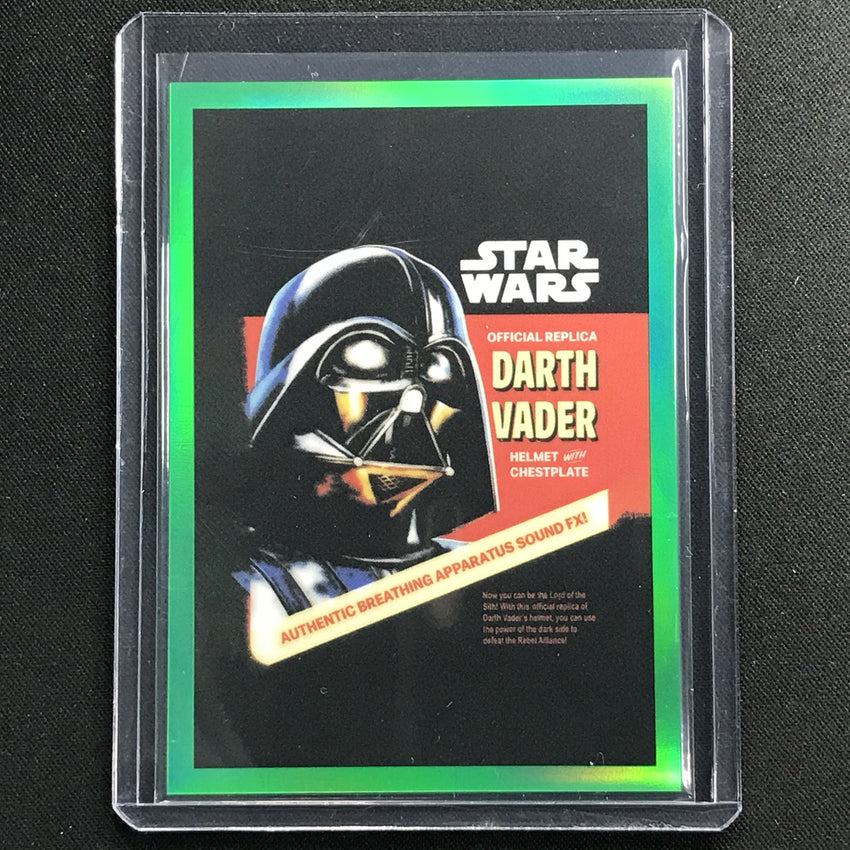 2021 Star Wars Galaxy Chrome Darth Vader Helmet Vintage Green 91/99