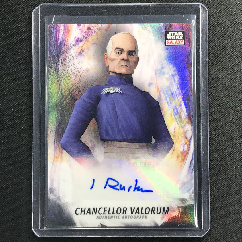 2021 Star Wars Galaxy Chrome Ian Ruskin As Chancellor Valorum Auto No Ir A