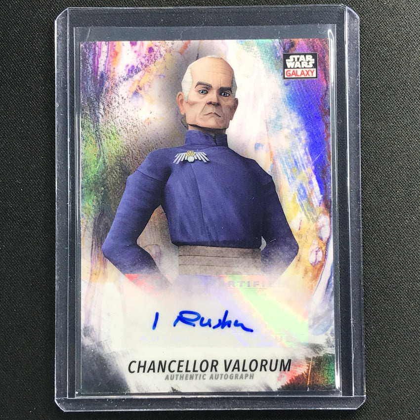 2021 Star Wars Galaxy Chrome Ian Ruskin As Chancellor Valorum Auto No Ir B
