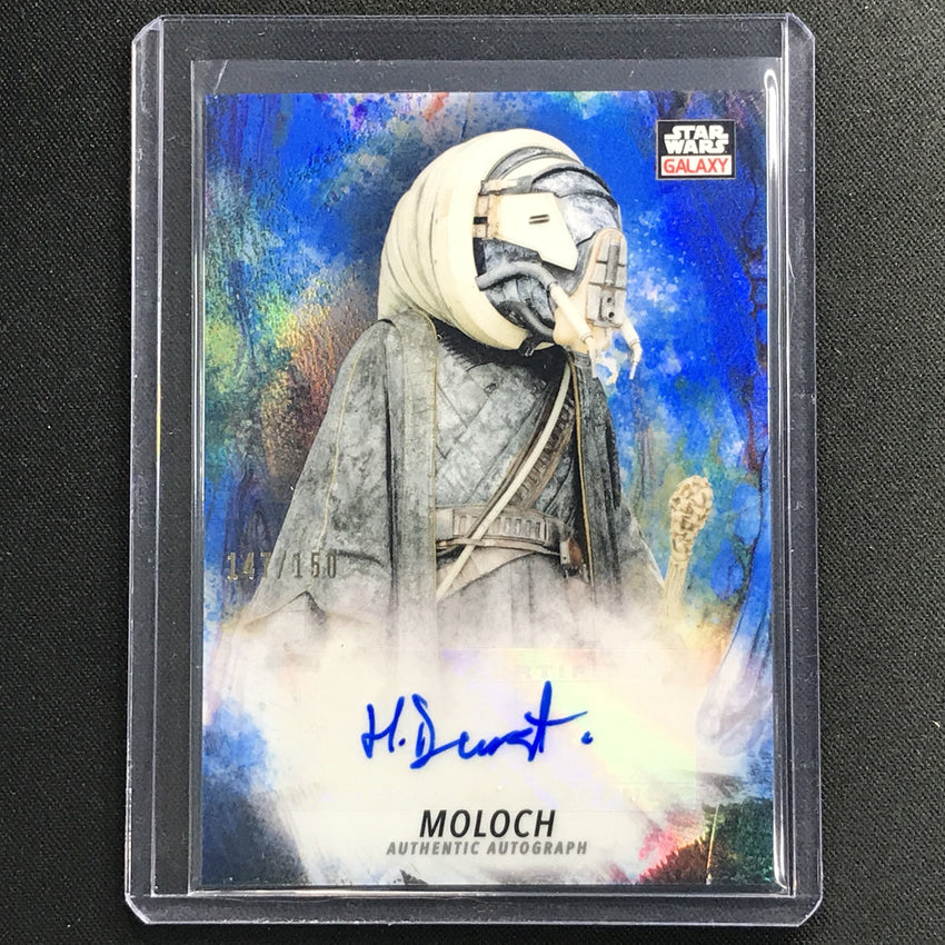2021 Star Wars Galaxy Chrome Harley Durst As Moloch Auto Blue 147/150