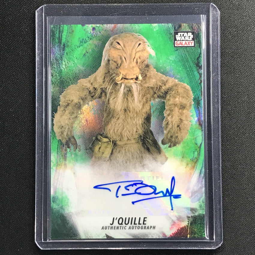 2021 Star Wars Galaxy Chrome TIM DRY AS J'QUILLE Auto Green 98/99