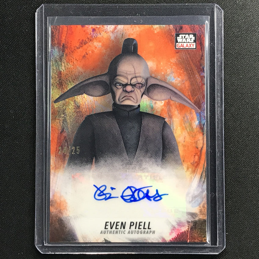 2021 Star Wars Galaxy Chrome Blair Bess As Even Piell Auto Orange 24/25