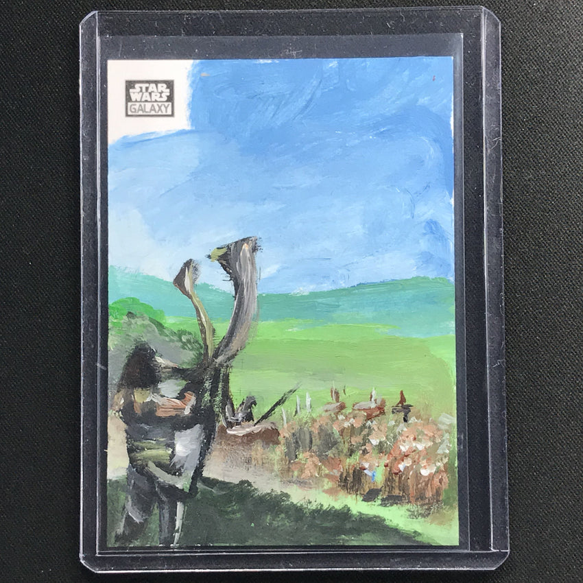 2021 Star Wars Galaxy Chrome Gungan Grand Army Sketch Card 1/1 W Silverman