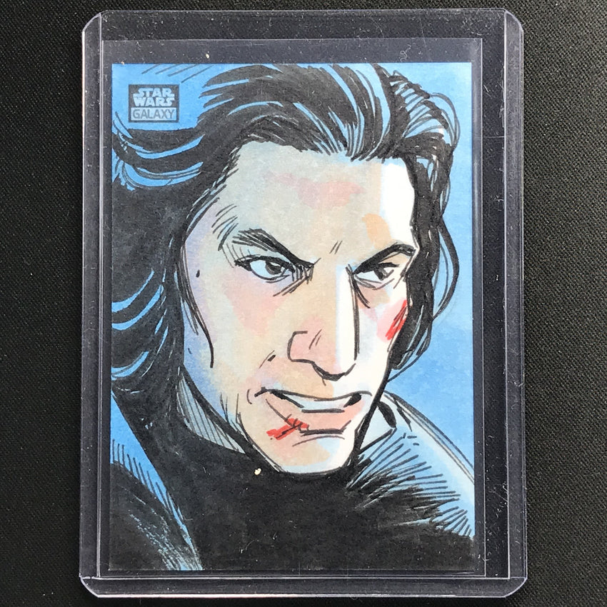 2021 Star Wars Galaxy Chrome Kylo Ren Sketch Card 1/1 Tim Shinn