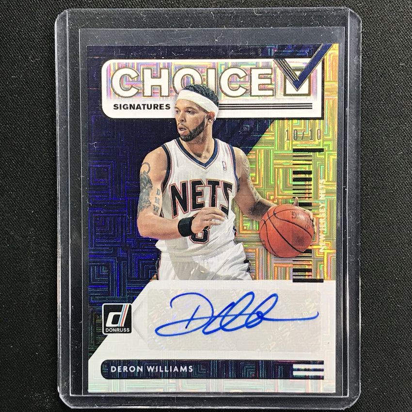 2020-21 Donruss Deron Williams Choice Signatures Auto Infinite Gold 10/10