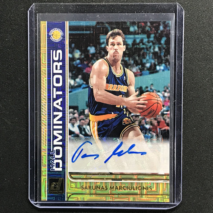 2020-21 Donruss Sarunas Marciulionis Choice Hall Dominators Auto Infinite Gold 4/10