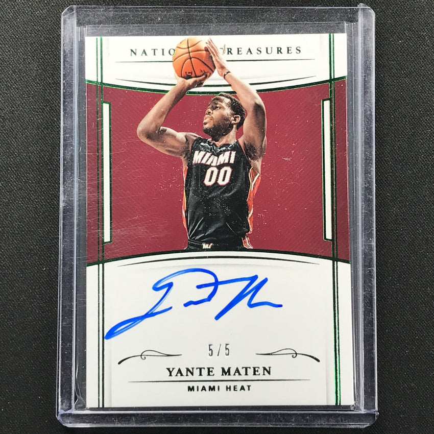 2018-19 National Treasures Yante Maten Rookie Auto Emerald Green 5/5
