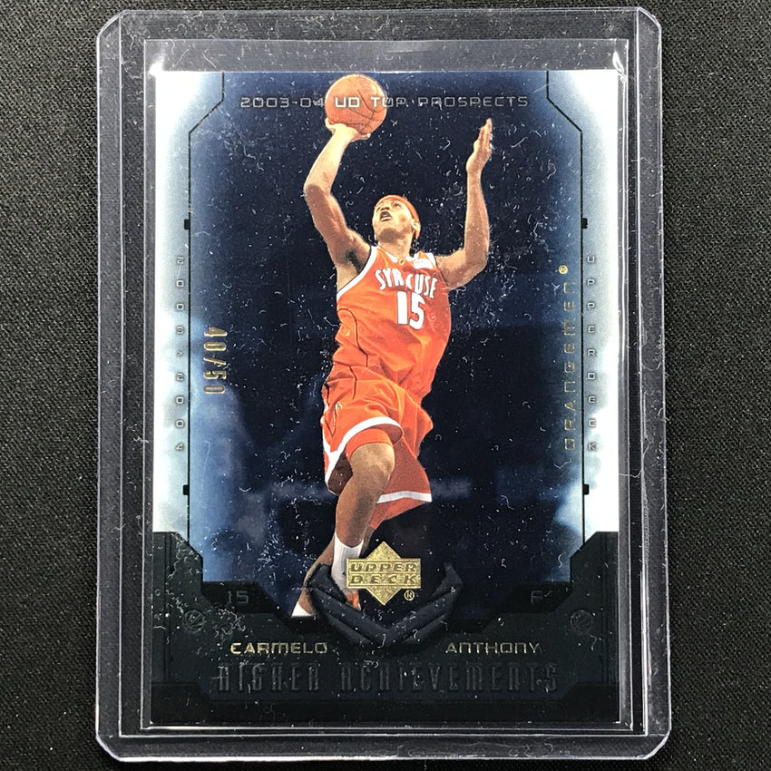 2003-04 Ud Top Prospects Carmelo Anthony Higher Achievements Rookie Gold 40/50