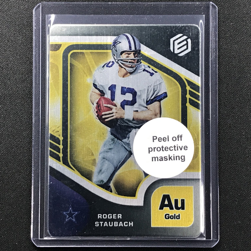 2021 Elements Roger Staubach Base Metal Gold /250