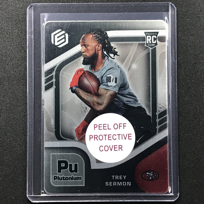 2021 Elements Trey Sermon Base Rookie Metal Plutonium /94