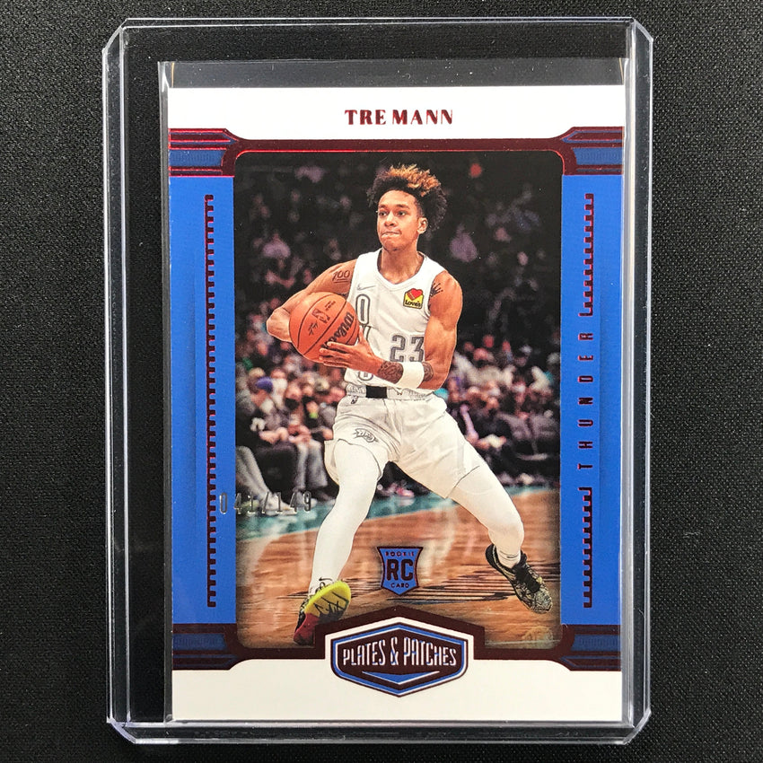 2021-22 Chronicles Tre Mann Plates And Patches Rookie Red 41/149