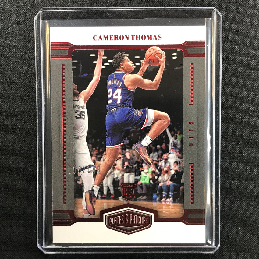 2021-22 Chronicles Cameron Thomas Plates And Patches Rookie Red 8/149