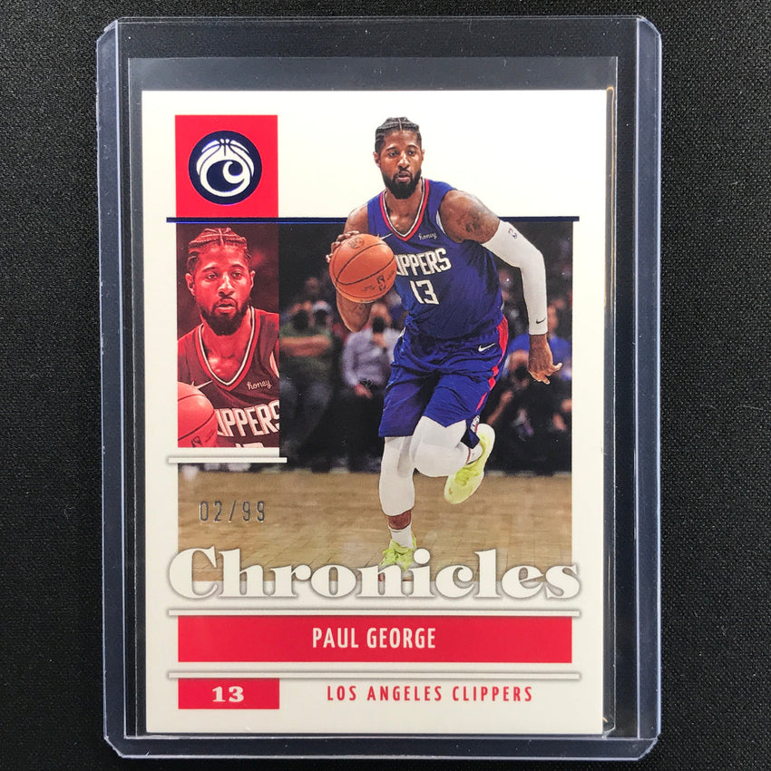 2021-22 Chronicles Paul George Chronicles Base Set Blue 2/99