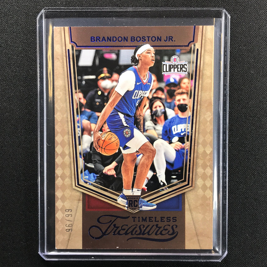 2021-22 Chronicles Brandon Boston Jr. Timeless Treasures Rookie Blue 96/99
