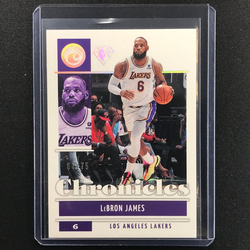 2021-22 Chronicles Lebron James Chronicles Base Set 75th Anniversary 67/75