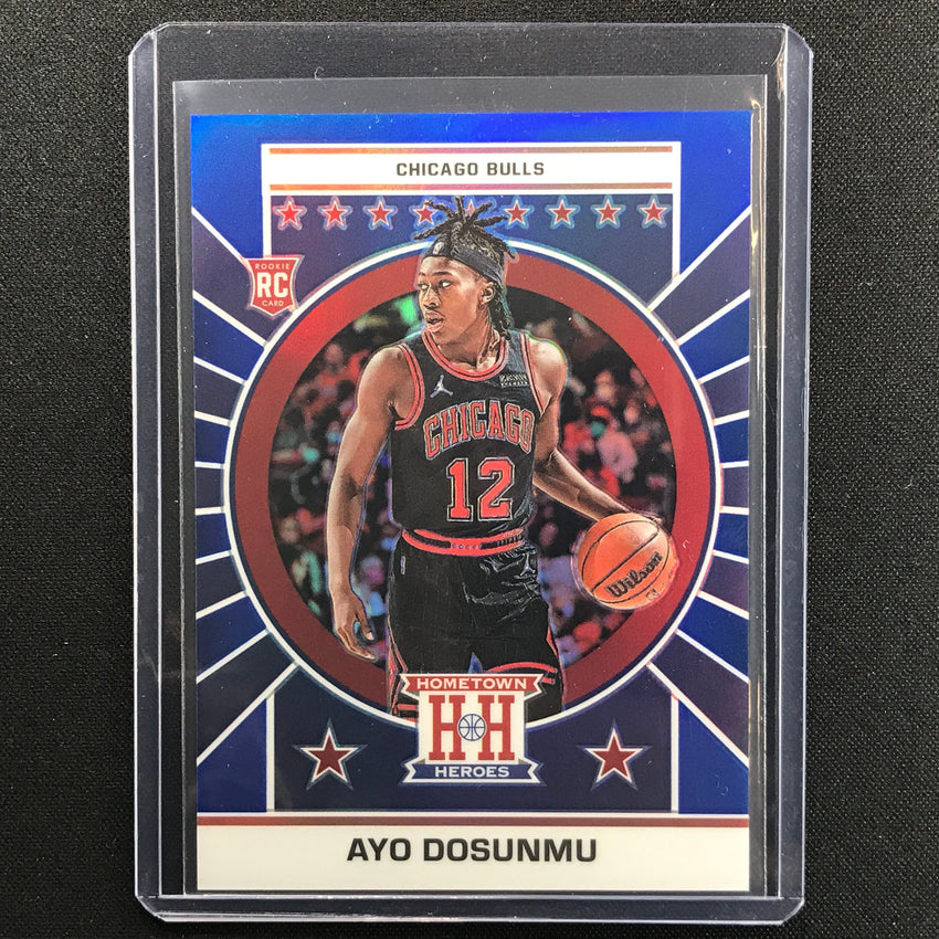 2021-22 Chronicles Ayo Dosunmu Hometown Heroes Optic Rookie Blue 19/99