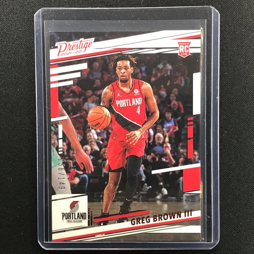 2021-22 Chronicles Greg Brown Iii Prestige Rookie Red 56/149