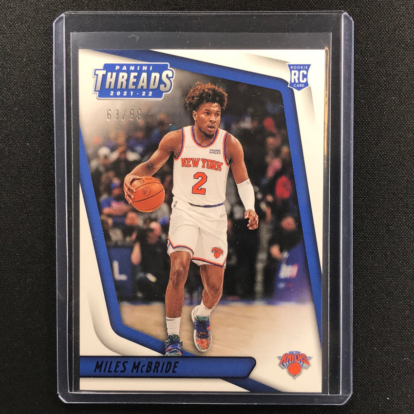 2021-22 Chronicles Miles Mcbride Threads Rookie Blue 63/99