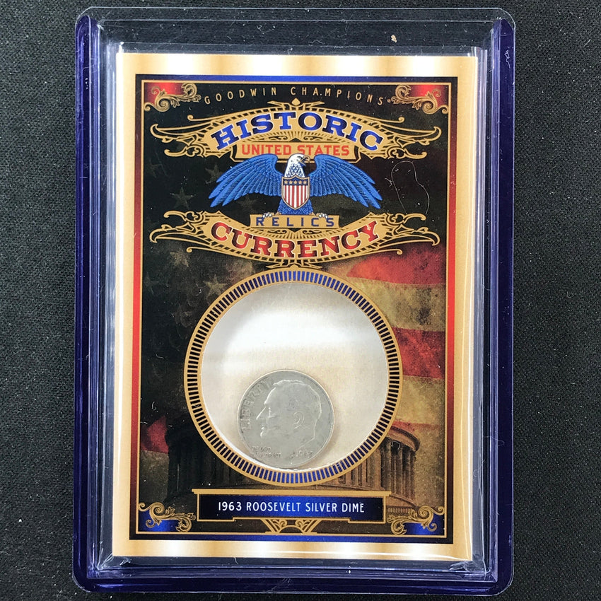 2022 Goodwin Champions 1963 Roosevelt Silver Dime Historic U.s Currency Relic No 9
